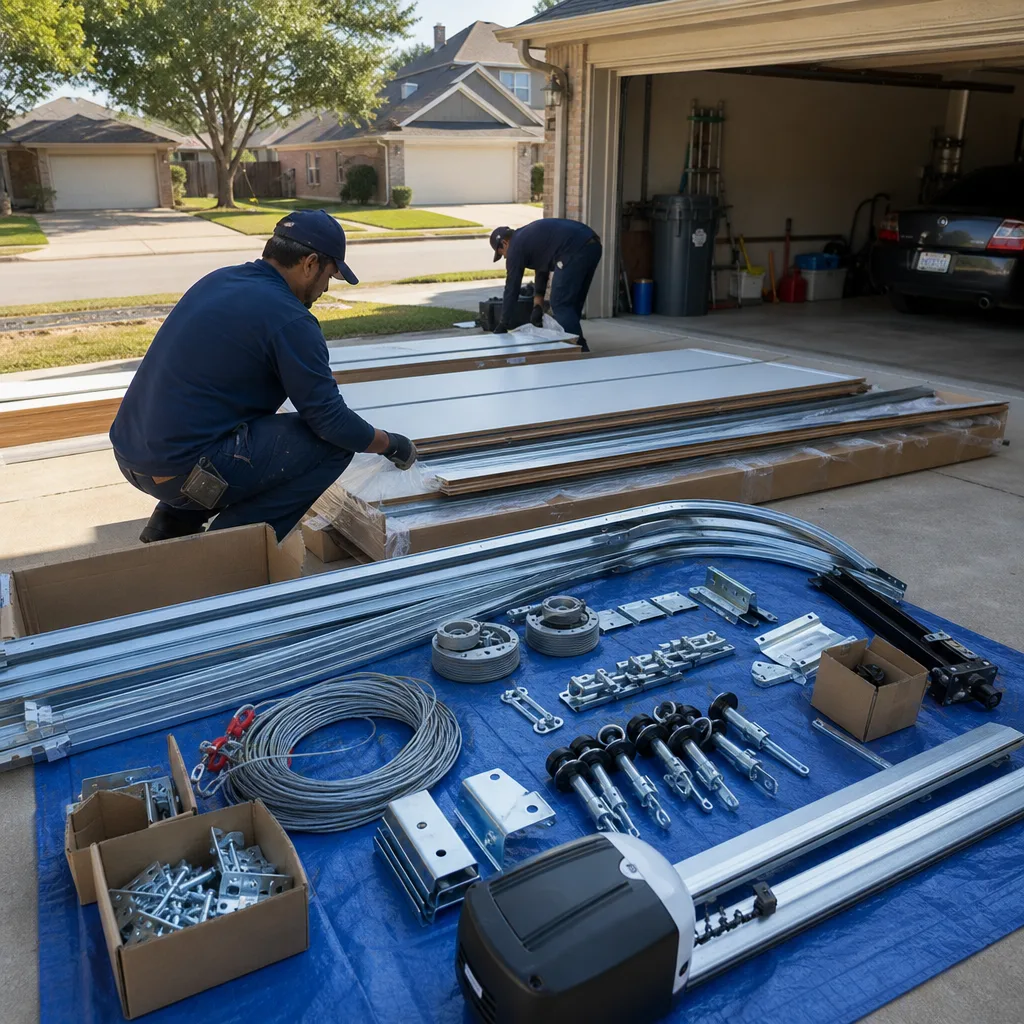Garage Door Parts in Oak Leaf